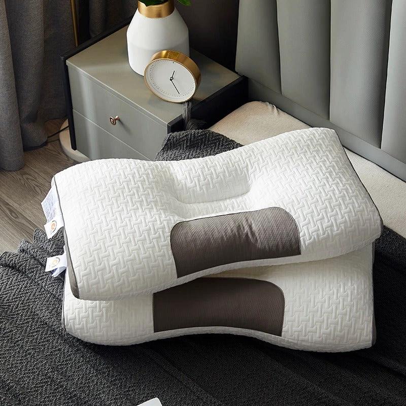 Light Luxury SPA Massage Pillow Single Pillow Core Neck Protection Adult Sleep Pillow Fiber Zone Massage Cervical Pillow Dormito by eprolo