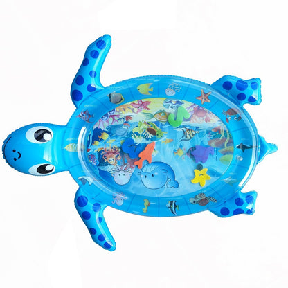 Tapis de jeu aquatique gonflable pour bébé Tortue de mer
