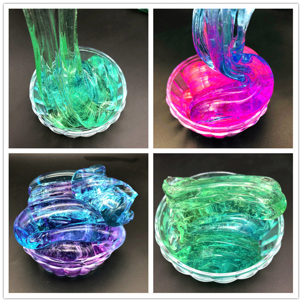 Slime boue de cristal multicolore dégradé, assorti aux couleurs