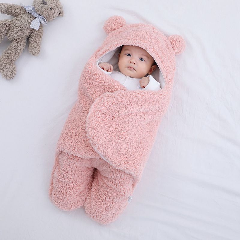 Saco de dormir tipo sobre para bebé recién nacido, manta de invierno para envolver