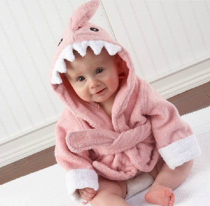 Peignoir de bain absorbant à capuche en forme d'animal pour enfants
