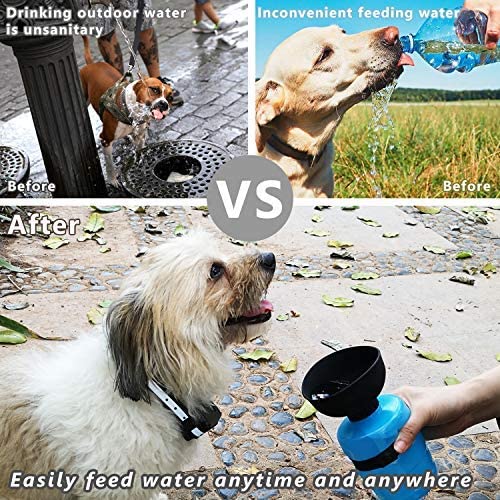 Bouteille d'eau pliable d'extérieur pour animaux de compagnie, distributeur d'eau de voyage pour chien