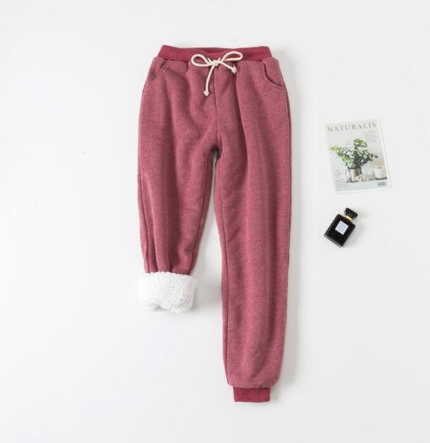 Pantalones de chándal acolchados de borreguito