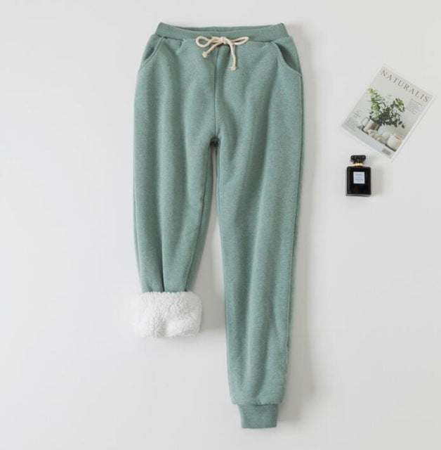 Pantalones de chándal acolchados de borreguito