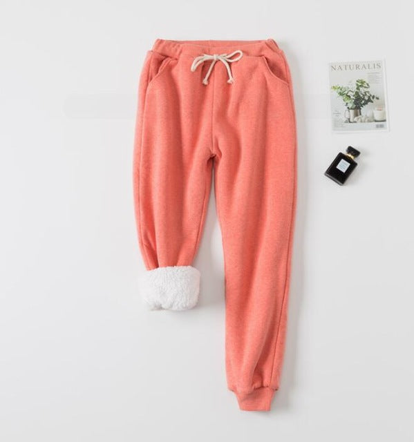 Pantalones de chándal acolchados de borreguito