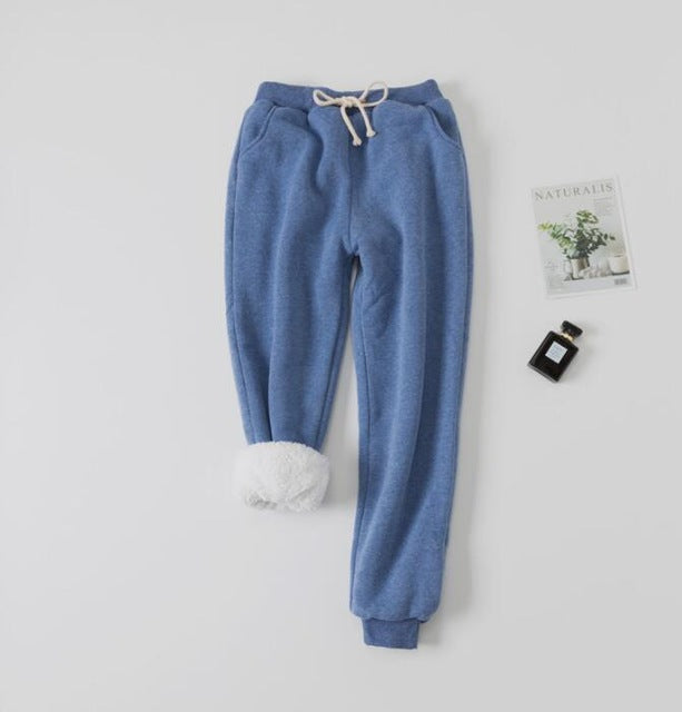 Pantalones de chándal acolchados de borreguito