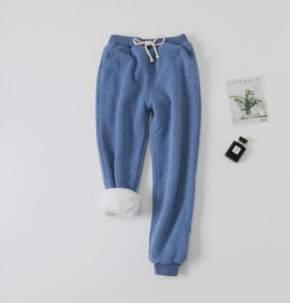 Pantalon de jogging matelassé en velours d'agneau