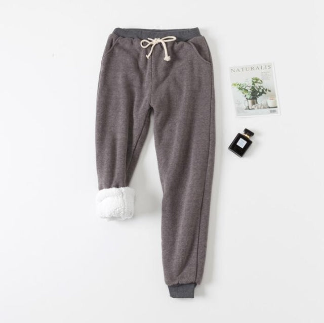 Pantalones de chándal acolchados de borreguito