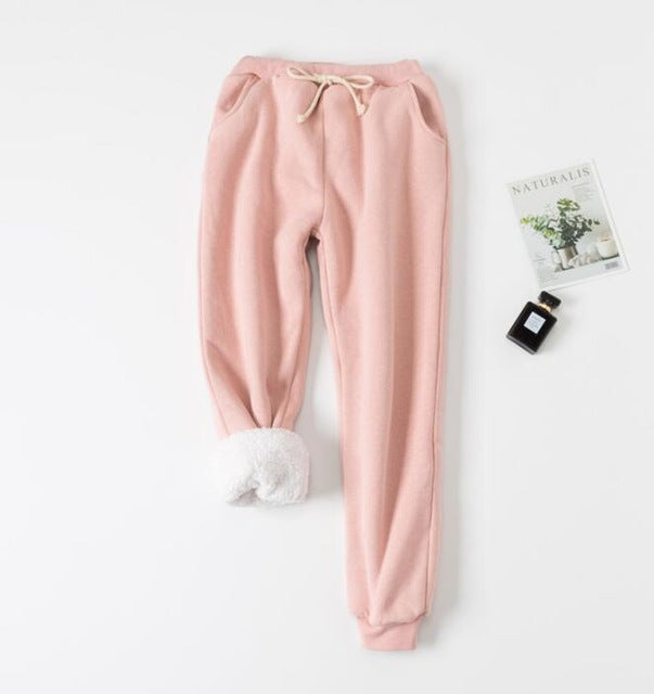 Pantalones de chándal acolchados de borreguito