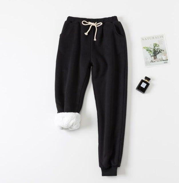 Pantalones de chándal acolchados de borreguito
