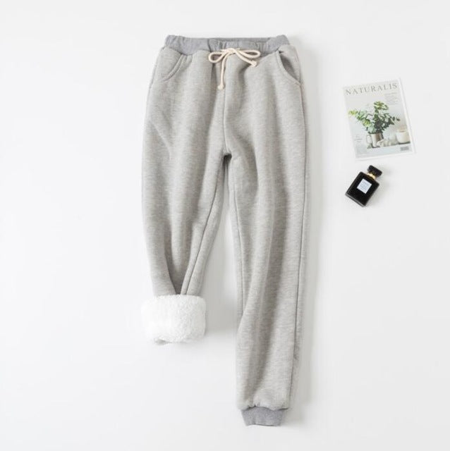 Pantalones de chándal acolchados de borreguito