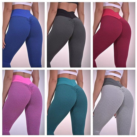 Pantalones de yoga deportivos para mujer, levantamiento de cadera y cintura