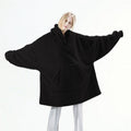Sweat à Capuche avec Grande Poche Pull Confortable Polaire Double Face Plus Épais Couverture Portable