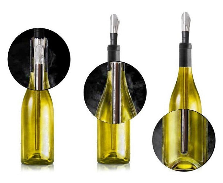 Nouveau refroidisseur à vin en acier inoxydable pour vin rouge, créateur de glaçons, congélation rapide