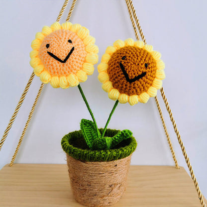 Fleur tournesol rose en peluche faite à la main, décoration de maison, chambre à coucher, cadeau de Noël, Saint-Valentin