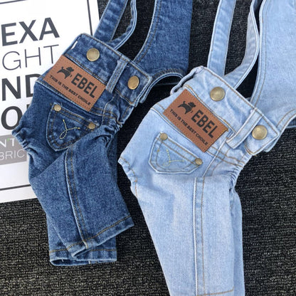 Combinaison en jean pour chien printemps et automne nouvelle salopette assortie vêtements pour animaux de compagnie pantalon pour chien