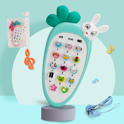 Teléfonos de juguete electrónicos para bebés, juguetes educativos musicales para la primera infancia, juguetes multifunción de simulación de teléfono