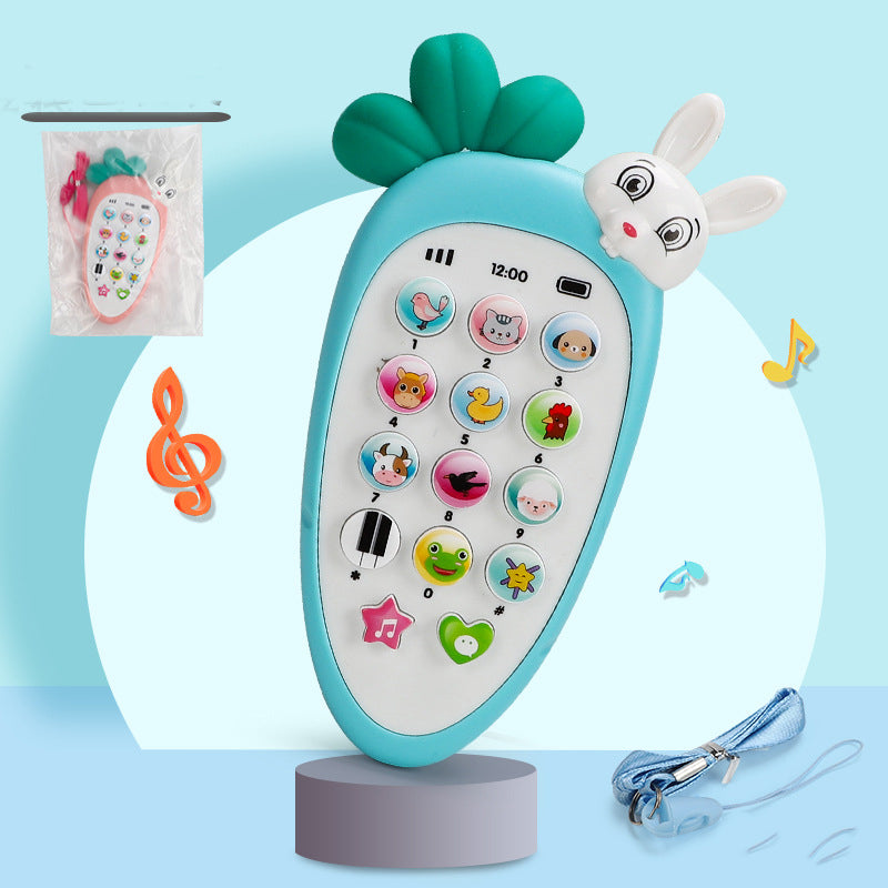 Teléfonos de juguete electrónicos para bebés, juguetes educativos musicales para la primera infancia, juguetes multifunción de simulación de teléfono
