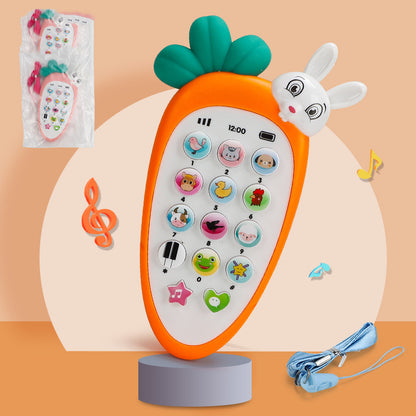 Teléfonos de juguete electrónicos para bebés, juguetes educativos musicales para la primera infancia, juguetes multifunción de simulación de teléfono