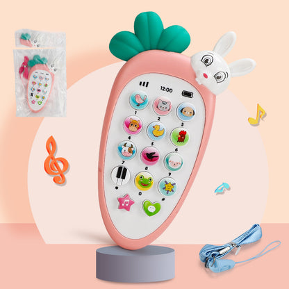 Teléfonos de juguete electrónicos para bebés, juguetes educativos musicales para la primera infancia, juguetes multifunción de simulación de teléfono