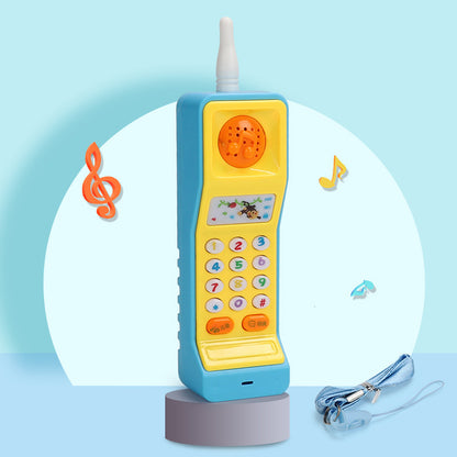 Teléfonos de juguete electrónicos para bebés, juguetes educativos musicales para la primera infancia, juguetes multifunción de simulación de teléfono