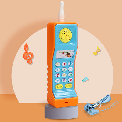 Teléfonos de juguete electrónicos para bebés, juguetes educativos musicales para la primera infancia, juguetes multifunción de simulación de teléfono