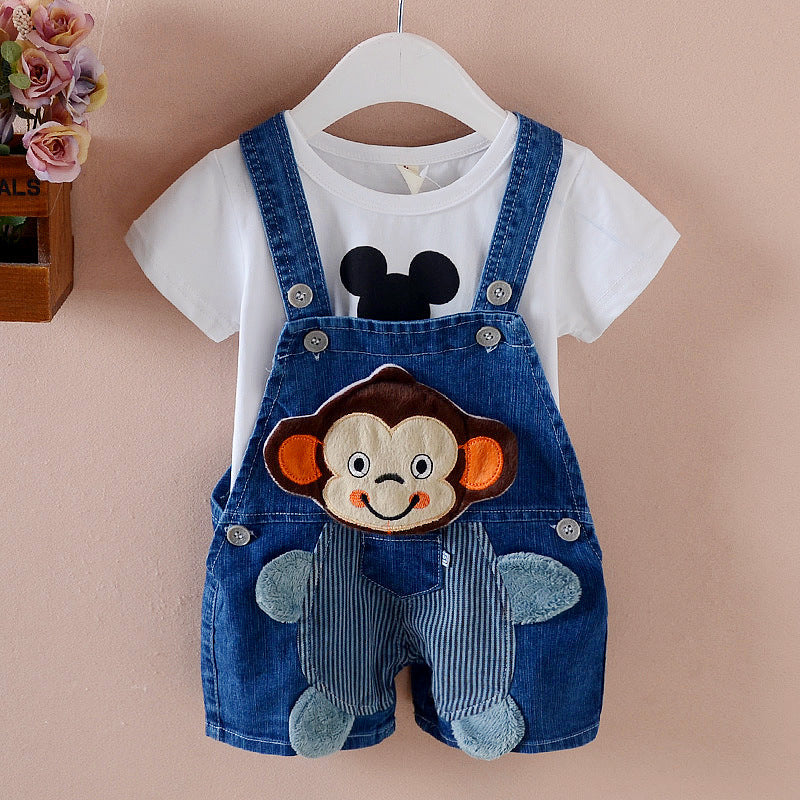 Pantalon Combinaison enfant Salopette Bébé Short en jean Hommes et femmes