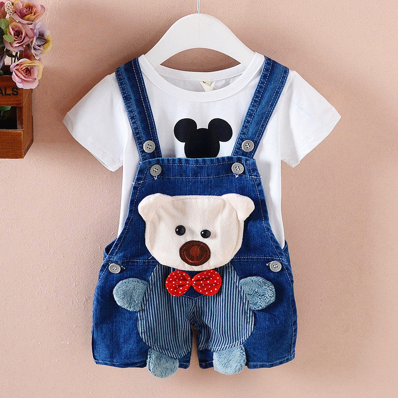 Pantalon Combinaison enfant Salopette Bébé Short en jean Hommes et femmes