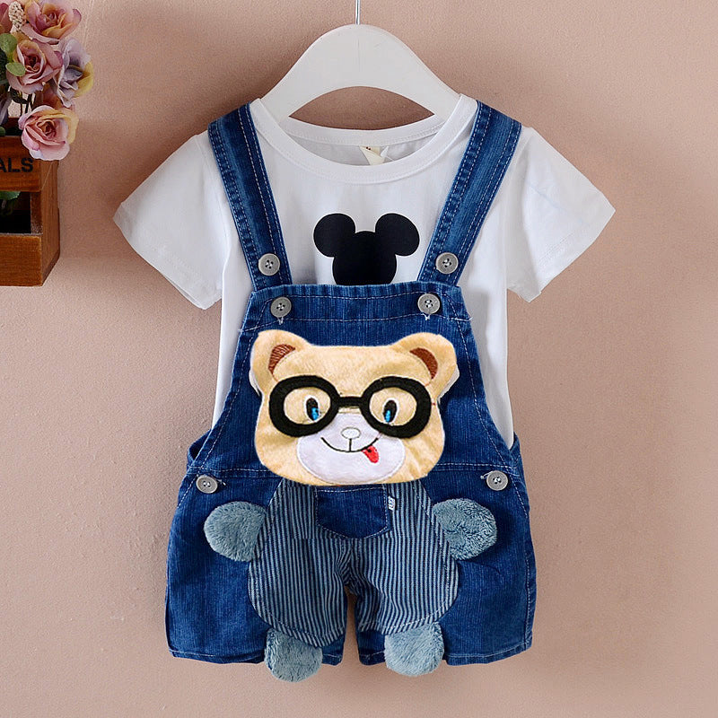 Pantalon Combinaison enfant Salopette Bébé Short en jean Hommes et femmes