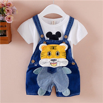 Pantalon Combinaison enfant Salopette Bébé Short en jean Hommes et femmes