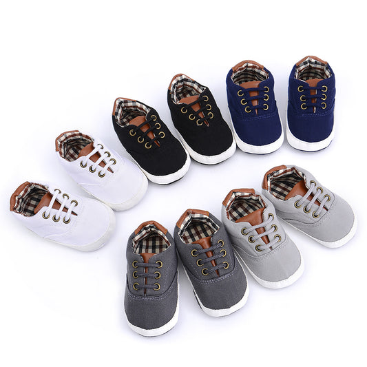 Chaussures décontractées à lacets et semelles souples pour bébés et tout-petits