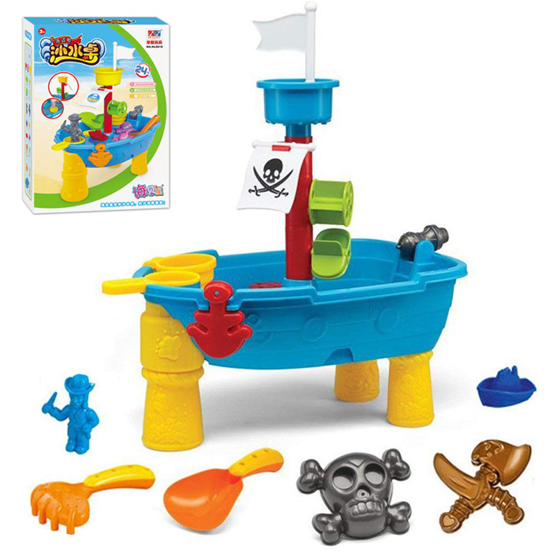 Bateau Pirate Table de Sable d'Intérieur Jeu d'Eau d'Été