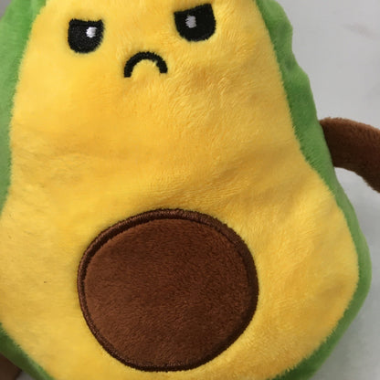 Flip Avocado Doll Flip Peluche Avocat à Double Face Expression Fâché Heureux
