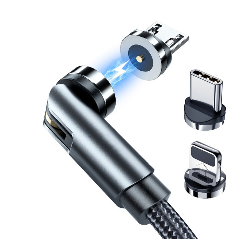 Câble magnétique rotatif Essager – Câble de charge USB Type C rotatif à 360 degrés – Chargeur magnétique à charge rapide – Câble magnétique micro rotatif à 540 degrés
