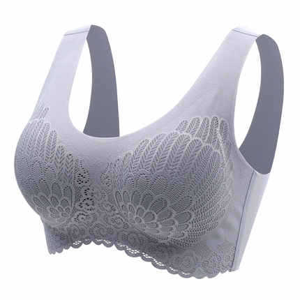Soutien-gorge de sport en latex thaïlandais naturel 4.0 Angel Wings sans couture une pièce en dentelle pour femme sans armature