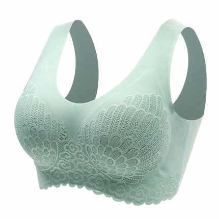Soutien-gorge de sport en latex thaïlandais naturel 4.0 Angel Wings sans couture une pièce en dentelle pour femme sans armature