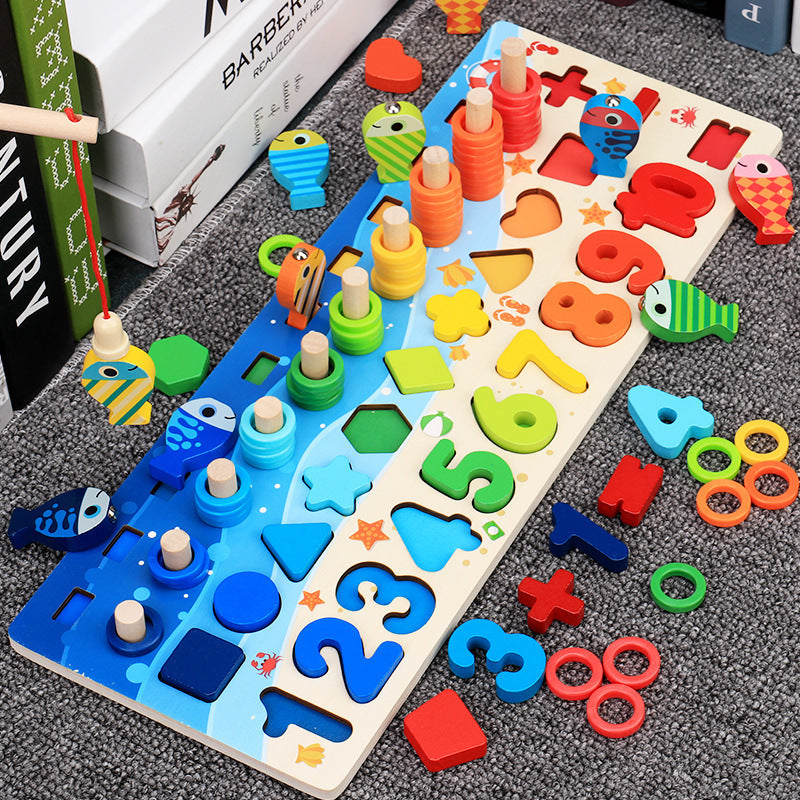 Juguetes para niños, rompecabezas, puzles, números para bebés, educación temprana, desarrollo intelectual, madera para niños pequeños de 1 año
