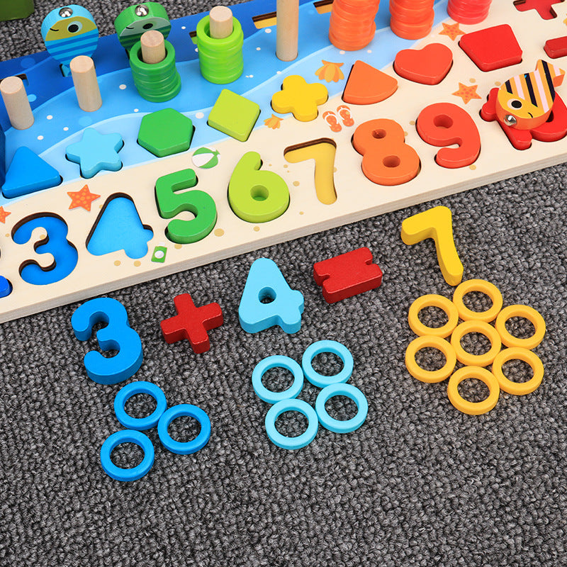 Juguetes para niños, rompecabezas, puzles, números para bebés, educación temprana, desarrollo intelectual, madera para niños pequeños de 1 año