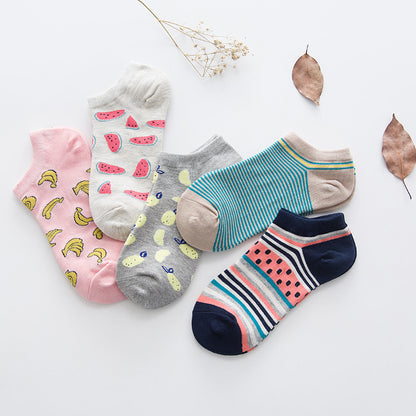Chaussettes Femme Couleur Unie Coupe Basse Chaussettes Bateau Décontractées à Bouche Peu Profonde