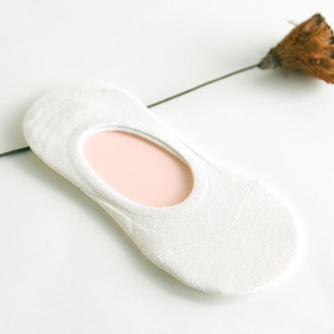 Chaussettes Femme Couleur Unie Coupe Basse Chaussettes Bateau Décontractées à Bouche Peu Profonde