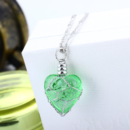 Amoureux Aiment les Bijoux Fluorescents de Nuit en Cristal