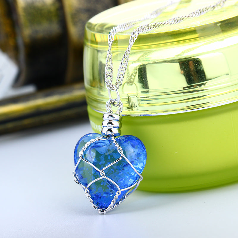 Amoureux Aiment les Bijoux Fluorescents de Nuit en Cristal