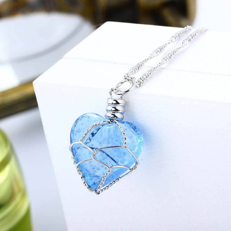 Amoureux Aiment les Bijoux Fluorescents de Nuit en Cristal