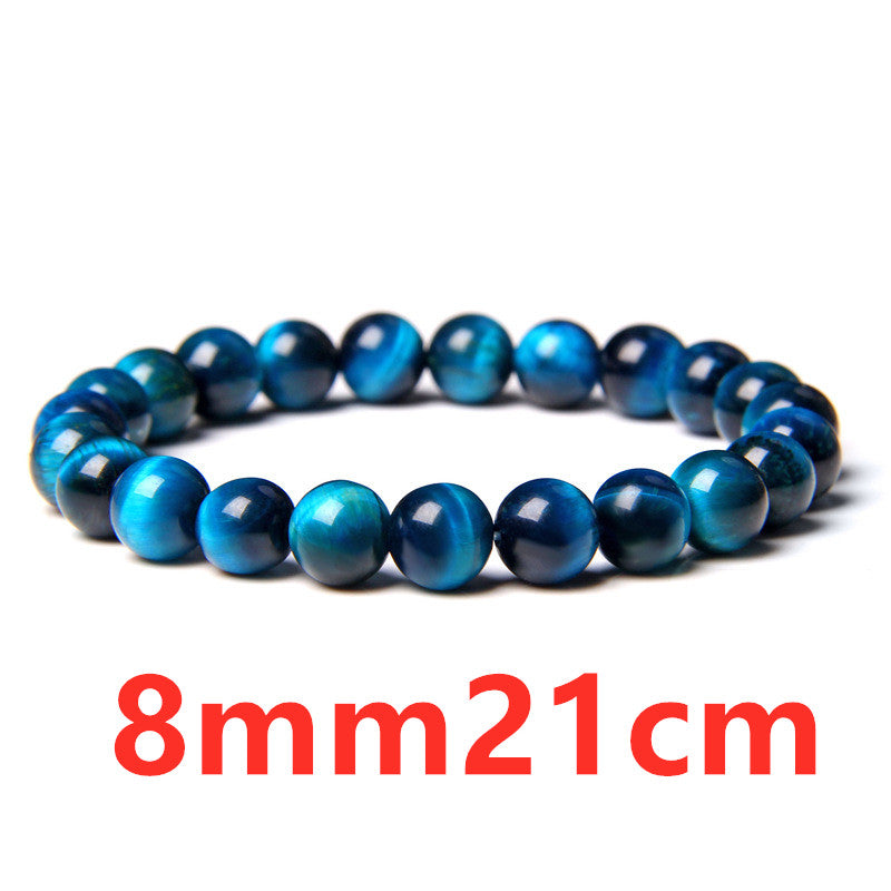Pulsera de ojo de tigre de una sola vuelta, pulsera de cuentas de lapislázuli