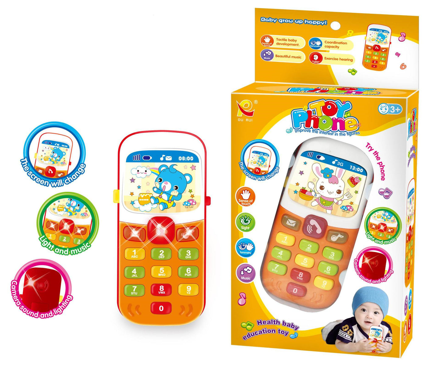 Téléphone Musical Amusant d'Éveil pour Bébé
