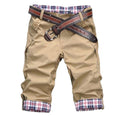 Shorts décontractés en coton coupe droite pour hommes