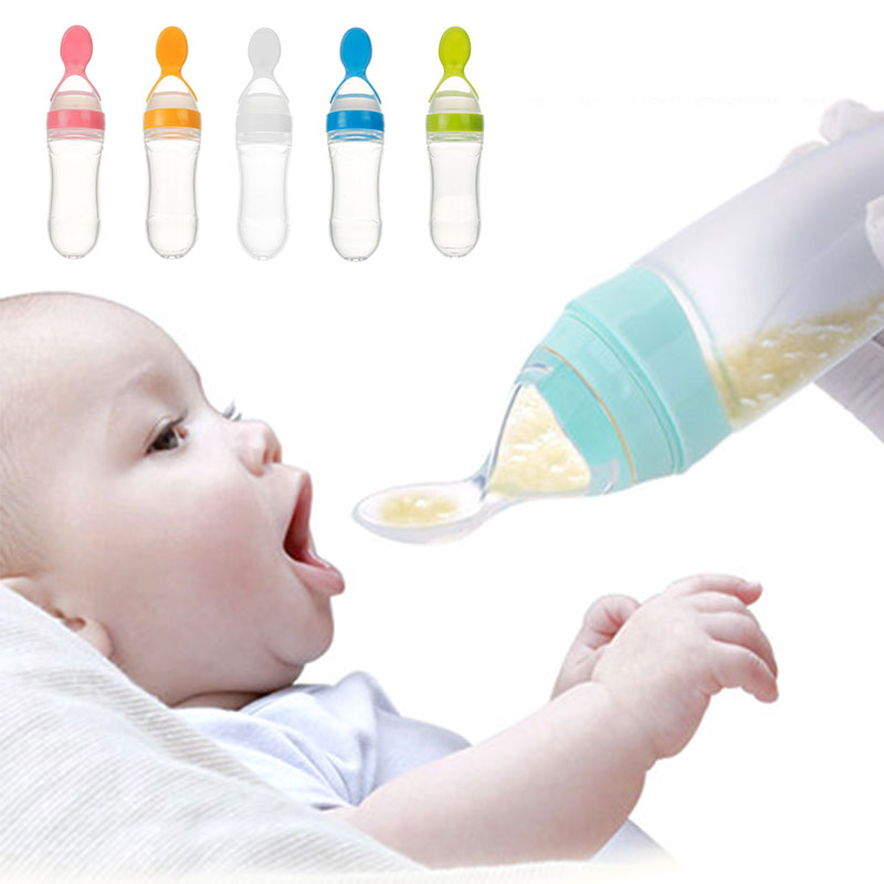 Biberon d'alimentation pour nouveau-né sûr, cuillère d'alimentation en silicone pour tout-petit, biberon de lait, entraîneur d'alimentation pour bébé, complément alimentaire