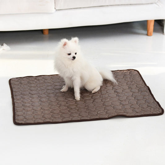 Colchoneta de seda helada para mascotas para el verano