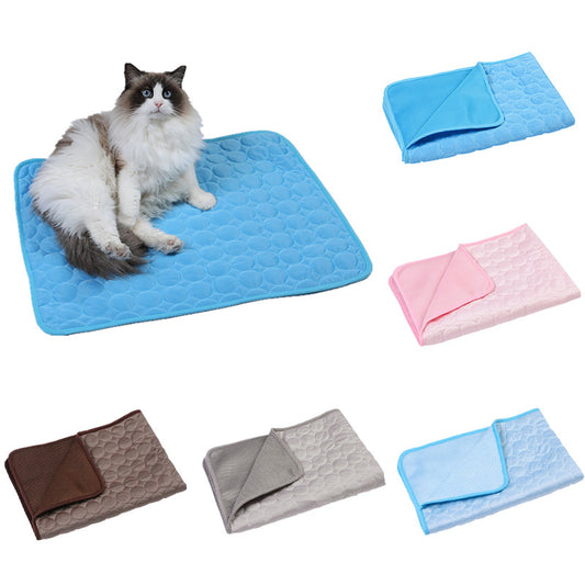 Colchoneta de seda helada para mascotas para el verano
