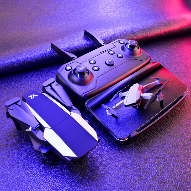 Drone pliable anti-chute avec double caméra et télécommande (quadricoptère)